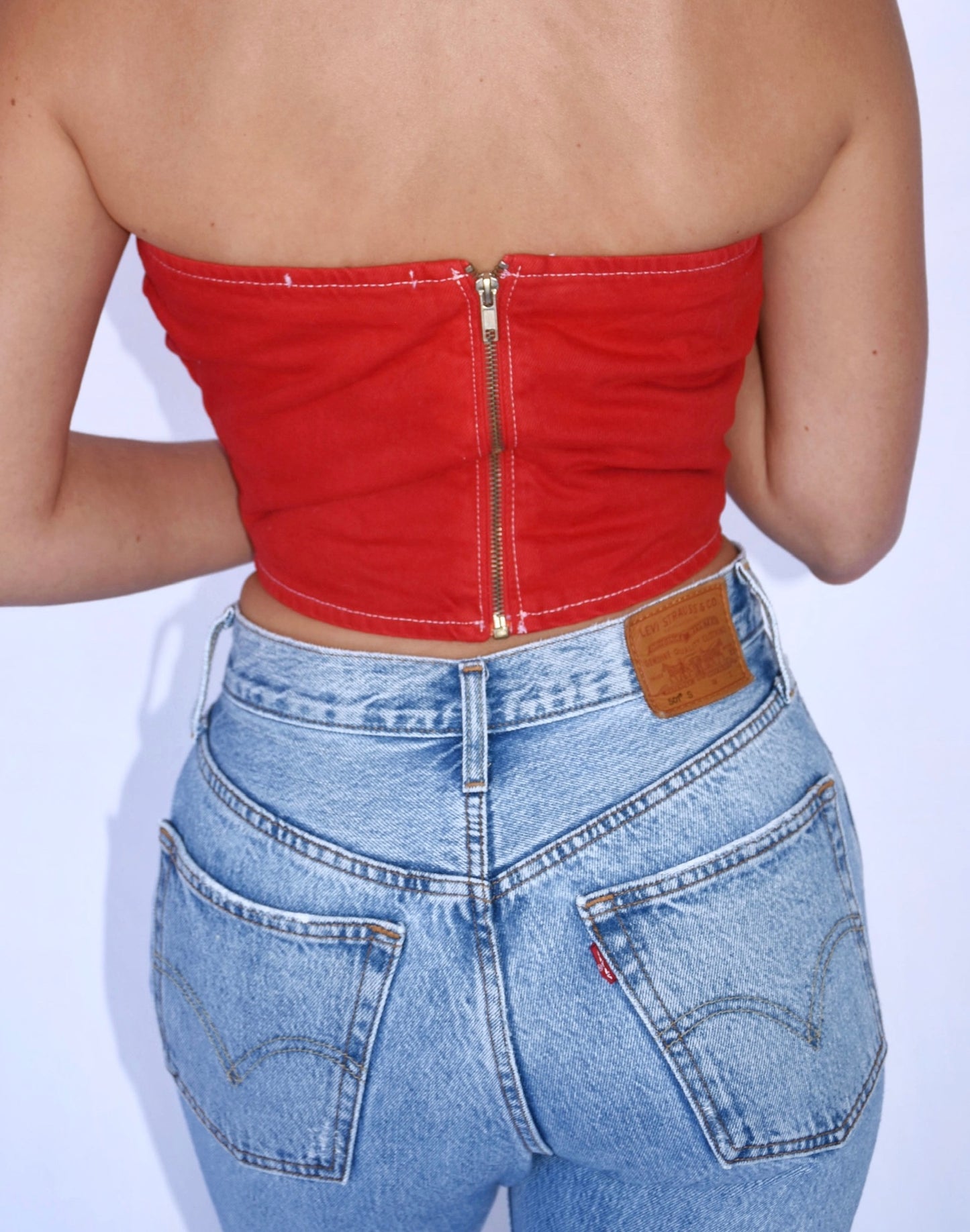 University of Arizona Red Denim Bling Corset